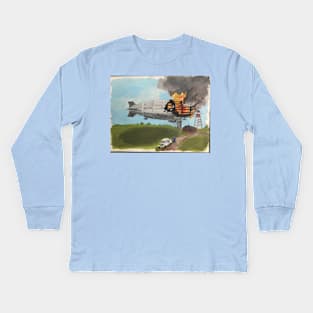 Dirigible Debacle Kids Long Sleeve T-Shirt